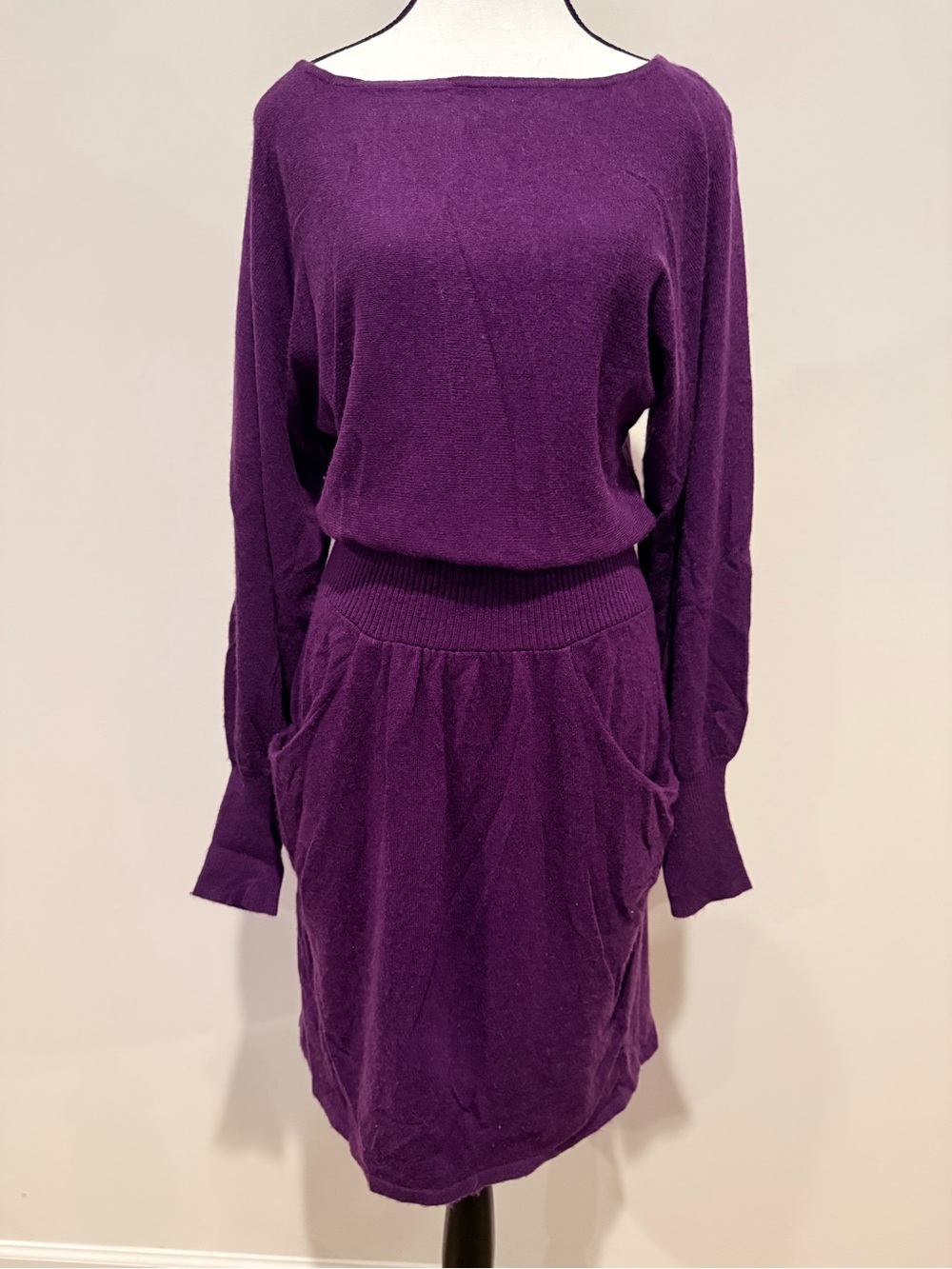 Design History Purple Knit Sweater Dress